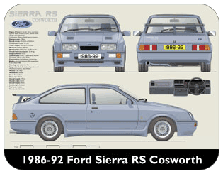 Ford Sierra RS Cosworth 1986-87 Place Mat, Medium
